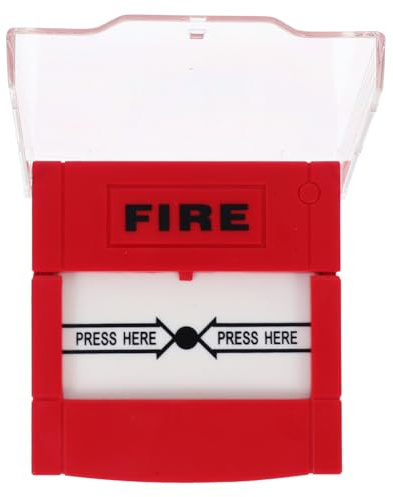 SHINEOFI Pulsante di Allarme Antincendio Manuale Rosso, Punto di Chiamata di Emergenza Ripristinabile con Interruttore di Sicurezza, Installazione Rapida per Sistemi Antincendio
