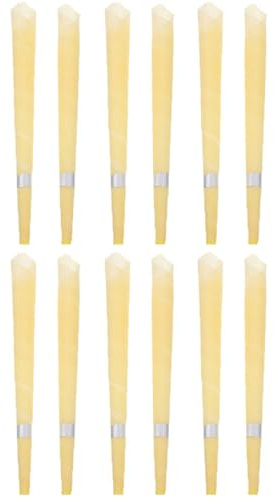 COHEALI Candele per Orecchie Cerume 12 Pezzi Bastoncini Aromaterapia in Lega di Zinco e Cera per Ridurre Stress e Rimuovere Cerume Ostinato per Pulizia Orecchie Comoda
