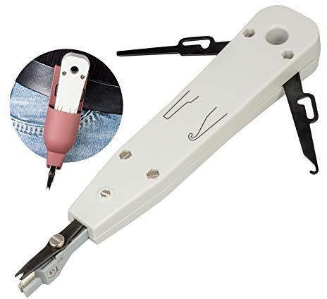 LSA Outil de raccordement réseau LAN DSL RNIS Outil de pose pour prises réseau, câble de pose, panneau de brassage, barres LSA CAT5, CAT6, CAT7, panneaux de brassage, coupe-fil, câble LSA Punch Down