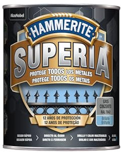 Hammerite Superia Brillo, Gris Plata, 750 ml