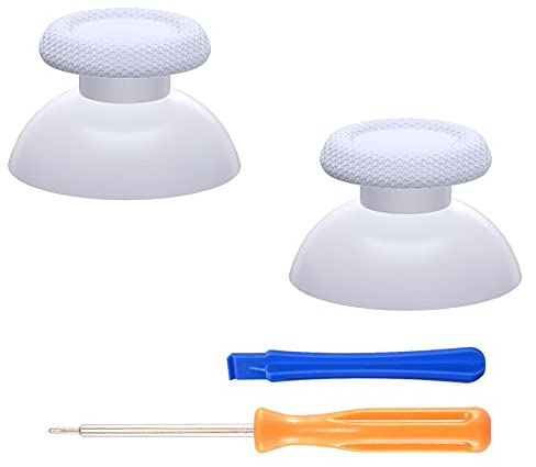 eXtremeRate Joysticks para ps5 para ps4 Control Palancas Analogicos Joystick Reemplazable para ps5 Repuesto para Pulgar Thumbsticks para ps4 Slim Pro Mando (Blanco)