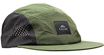 Tillak Wallowa Trail-Hut, leichte Kappe aus Nylon und Netzstoff mit 5 Paneelen, Tannengrün - Stretch, Einheitsgröße