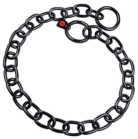 HS Sprenger Collier für Hund, Halblang, 59 cm, Schwarz, Edelstahl