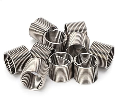 Set di 10 inserti filettati in acciaio inossidabile SUS304 con filettatura femmina autofilettante M18 X 1,5 X 1,5 D tipo per attrezzature meccaniche.