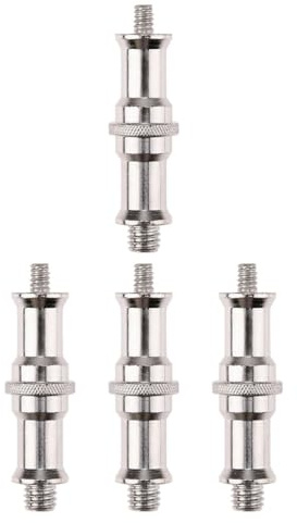 MUCKLILY Adaptador de Zapata Fría de Hierro Plata, Resistente al Desgaste, Precisión para Receptor de Flash Inalámbrico y Adaptador de Zapata en Equipo de Fotografía, Paquete de 4 Piezas