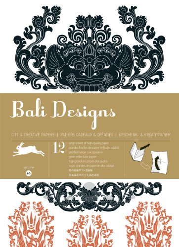 Bali Designs - Volumen 45. 12 grandes feuilles de papiers cadeaux & créatifs de haute qualité.