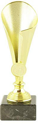 Mini Pokal Award Alabama inkl. hochwertigen Alu-Gravurschild mit Wunschtext (Gold, 20 cm)