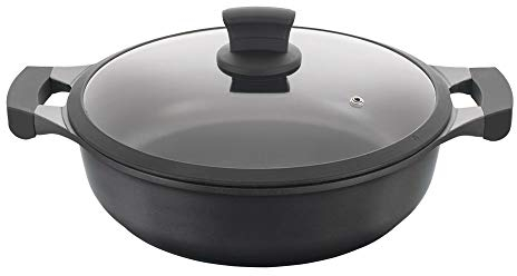 Metaltex XPERT-Cacerola Baja Aluminio Fundido, 30 cm, Antiadherente ILAG 3 Capas, Full Induction Válido para Todo Tipo de Cocinas