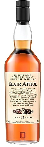 Blair Athol 12 Jahre, Single Malt Scotch Whisky, Flora & Fauna Kollektion, Limitierte Abfüllung, Raritätensammlung, handgefertigt in den schottischen Highlands, 43% vol, 700ml Einzelflasche |