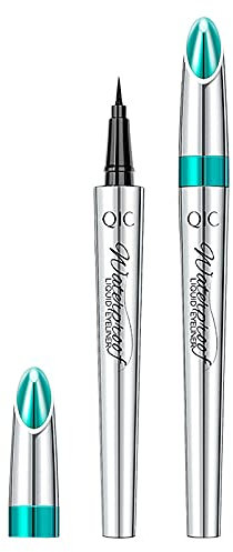 Ultra-Fine Sponge Tip Eyeliner Waterproof Sweat Proof No-Smudging Quick-Drying Liquid Eyeliner Pen 1ml Contacts Colored Lenses Pack (black, One Size)