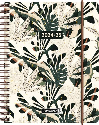 BRUNNEN Agenda scolaire 2024/2025 Little Plants, 2 pages = 1 semaine, format A6, 208 pages, multicolore