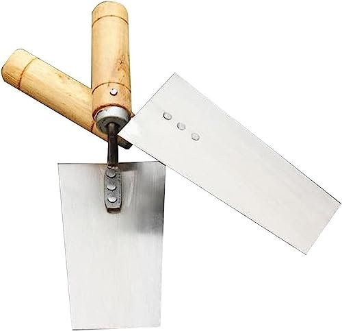 llana, Herramientas de enlucido, 2 piezas Durable Enano Cemento Flotador Margen Paleta Cubo Acero inoxidable Acabado de hormigón Paleta Espátula Herramientas de construcción Paleta de enlucido (Color: