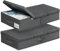 EshanK Under Bed Storage Box with Lid 2 Pack Large Slide-Under Storage Foldable Black Under Bed Clothes Organizer Box with 3 Handles Storage Organiser Drawer for Clothes Blankets Pillows Shoes
