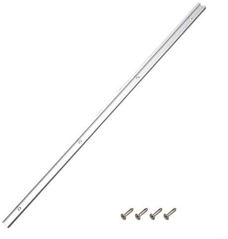 Sileduove Aluminio T Track 30/40/50/60 cm Router Mesa Mitre Track Carpintería Abrazadera Soporte Banda Sierra Accesorio (60cm)