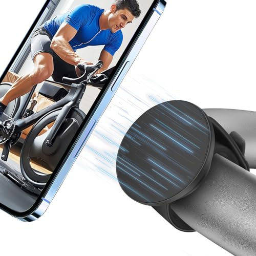 EEEKit Supporto magnetico per cellulare, per manubrio della bicicletta, per iPhone Magsafe e tutti gli smartphone, per cyclette, tapis roulant, attrezzature da palestra