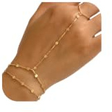 Yowivon Gold Ring Hand Chain Bracelet for Women, 14K Real Gold Plated Dainty Stackable Link Chain Bracelets, Adjustable Hypoallergenic Trendy Jewelry Gift | Läcker stapelbar ring armband handkedja för kvinnor set, justerbar allergivänlig trendig länkkedja armband smycken gåva