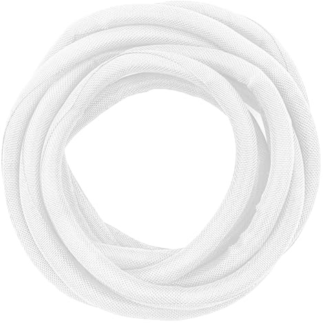 3 Metri Cable Management,Raccogli Cavi Scrivania,Nascondi Cavi TV,Copri Cavi Elettrici,Guaina per Cavi Elettrici,Copri Fili Elettrici,Adatto per Computer,Televisori,Case e Uffici,Bianco(Ø 10mm)