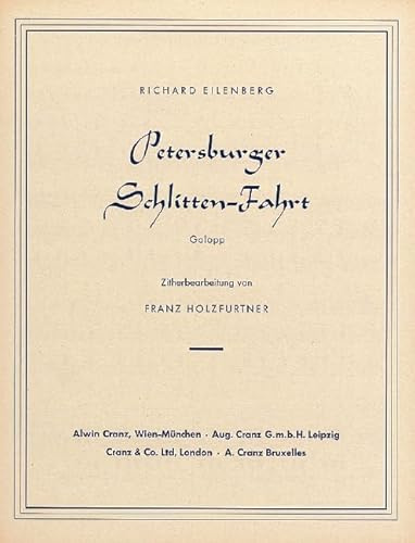 Petersburger Schlittenfahrt: Galopp. op. 57. zither.