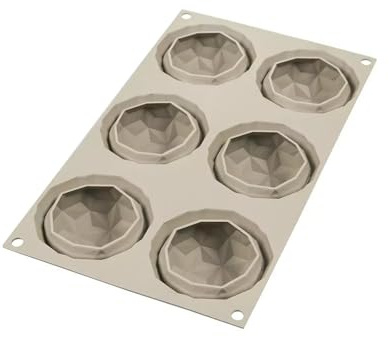 Silikomart | Molde de Silicona para Monoporciones MINI GEMMA, Antiadherente, Paquete de 10 Moldes para Tartas, Ø 68 h 42 mm Volumen: 6 x 110 ml Tot. 660 ml