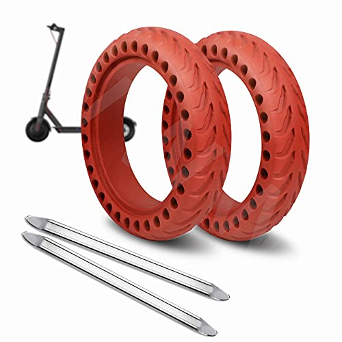 ANSENI® Ruedas Macizas Roja 8.5 Pulgadas(8 1/2X2) para Patinete Electrico
