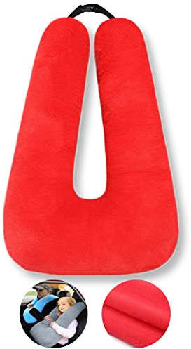 FHSGGP Coussin de voyage pour enfants,Utilisation pour siège arrière dans la voiture,Ceinture de sécurité,Coussin de sécurité pour dormir dans la voiture,Coussin de voyage pour enfants