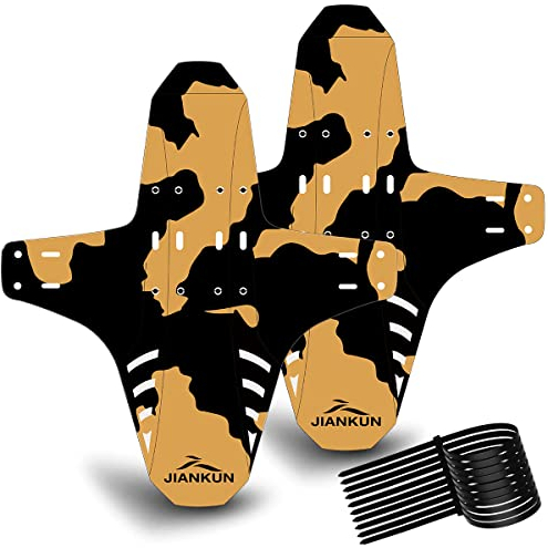 Verstellbarer Fahrrad Schutzblech, 2 Stück Mountainbike Schutzbleche MTB Schutzblech vorne und hinten Fahrrad Mudguard, kompatibel mit 26, 27,5, 29 Größe, Mountainbike und Fatbike Radgrößen (Gelb)…