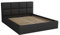 bonni Polsterbett Alaska 140x200cm Bett mit Lattenrost Doppelbett mit Bettkasten Bettgestell Holzbett Stauraumbett (Schwarz)
