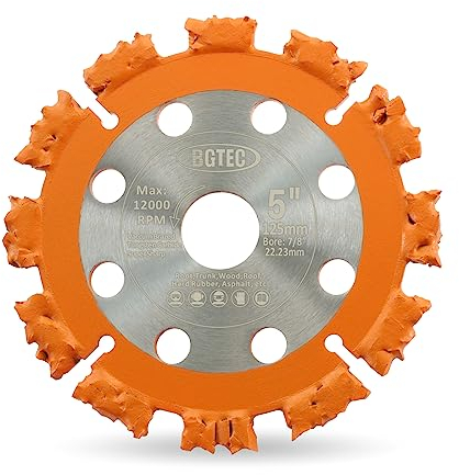 Holz-Trennscheibe 5/125 mm - BGTEC Hartmetall-Sägeblatt für Baumwurzel, Baumstamm, Holz, Hartgummi, Kunststoff