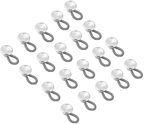 Juego de Extensores de Botones para Pantalones de 20 Piezas, Botones Extensibles de Resorte Flexible, Extensores de Botones para Pantalones Vaqueros, Extensión de Cintura para Pantalones para Pantalon