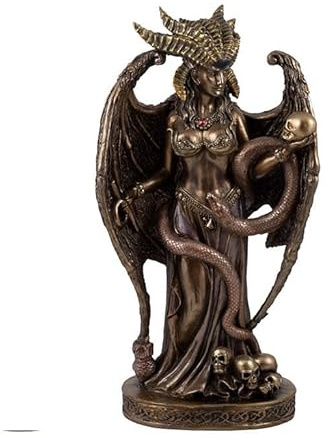 DRW Figura Lilith Prima donna di Adan Finitura Bronzo in Resina Dipinto a Mano 17x13x41 cm