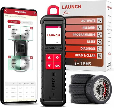 LAUNCH X-431 i-TPMS Tire Pressure Monitor System Service Tool Work with X-431 Scanner and i-TPMS APP Supports 315/433MHz Sensors - [Upgraded Version of TSGUN]