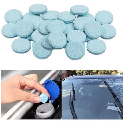KHGUZ 50 compresse di liquido lavavetri per auto, liquido concentrato per tergicristalli, accessori universali per SUV, berlina, camion