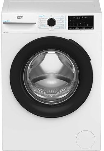 Beko BM3WT4841IW Freestanding Washing Machine, 8kg Load, 1400rpm, White [Energy Class A]