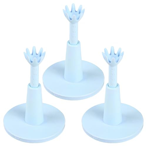TIANXUAN 3 Pcs Golf Tees Height Adjustable Reusable Rubber Golf Tee Height Tool for Practice Driving Range and Simulator Mats Winter Training Sports Ball Holder Accessories Gifts for Men(White)