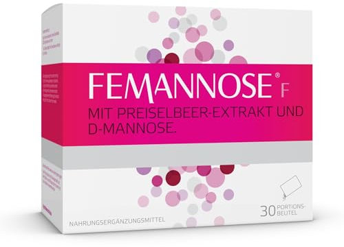 FEMANNOSE F | 30 x Trinkgranulat mit 2.000 mg D-Mannose und Preiselbeer-Extrakt für die Blase (1 x 30 Femannose F)