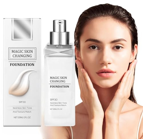 Merodacosmetics Foundation Changing Foundation With Spf 15,Make Up Foundation Color Changing,Langanhaltendes Flüssig Make-Up,Für Die Perfekte, Schwerelose Grundierung-30ML