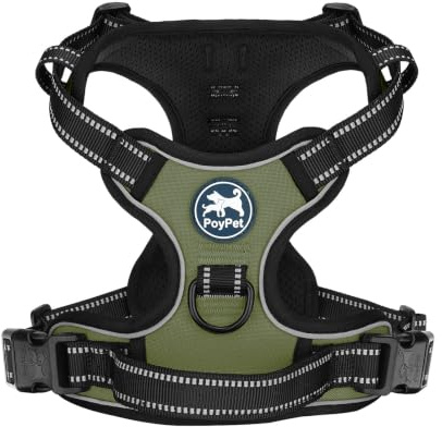 PoyPet Dog Harness Small, No Pull Vest with Front/Back Clip & Soft Handle