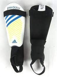 adidas Predator Club Shin Guard White/Yellow/Blue Size XS