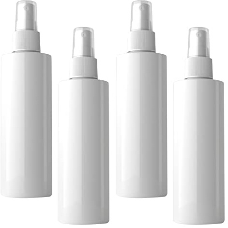 BPZXL 4 Pièces 200ml Blanc Flacons Vaporisateurs Vides en Plastique Avec Sprayer Blanc, Vaporisateur Cheveux et Plantes - Flacon Spray Vide