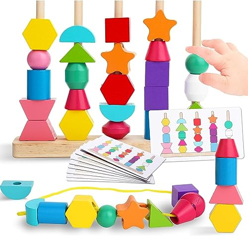 Royouzi Montessori Jouet à Partir de 2-5 Ans, en Bois, Jeu de Tri pour Garçon et Fille, Motrice Éducatif, Cadeau