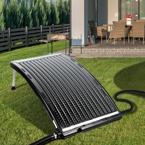 Jopassy Poolheizung Solar, Sonnenkollektor Pool 113 x 69 x 35cm,Solarheizung 10000 L/H,32-40mm Anschluss Solar Poolheizung Erweiterbar,Solaranlage für Warmwasser Gartendusche Pool
