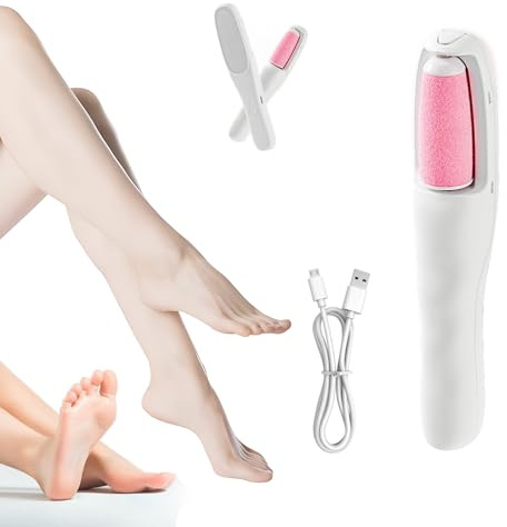 Épilateur électrique 2 en 1 pour les peaux mortes pour les pieds - Pour peaux mortes sèches et craquelées, callosités - Éliminateur professionnel de callosités pour pieds et talons