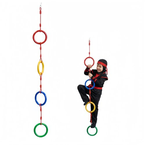 Ymeibe Ninja Warrior Slackline Ninja Ninja-näve håller – barn ninja bakgård ninja-träningsutrustning, ninja-tillbehör för Ninja Warrior-hinderbana, ninja ninja nävar (klämringar)