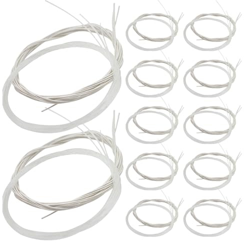 UPKOCH 24 cuerdas de nailon para guitarra acústica - Paquete de cuerdas transparentes para guitarra clásica - Extremo de amarre para reemplazo de tensión media - Bajo nivel de ruido para conciertos