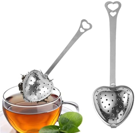 ROKZELT 2pcs Infusore Per Tisane, Filtro Te Infusione, infusori tè a pinza in acciaio inox Ø 4 cm, filtro tè per infusione, per tè sfuso per un piacere ottimale