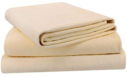 Riverlake Chiffon de nettoyage en peau de cerf véritable pour voiture, super absorbant, 3 tailles disponibles (L/M/S 3 en 1)