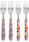 Maxwell & Williams Teas & C’s Kasbah Cake Forks in Gift Box, Porcelain/Stainless Steel, Rose, Dessert Cutlery Set for 4