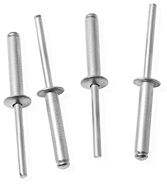 100pcs 1/4 x 3/4 Aluminum Blind Rivets, Silver, 6.4x 19mm Pop Rivets