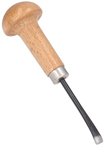 Scalpello per Intaglio del Legno Coltello Taglio per Sgorbia Dritta Scalpello Inciso Manico in Faggio Lama in Acciaio Manico a Fungo Accessori Artigianali Fai-da-te per Principianti Hobbisti Lavora