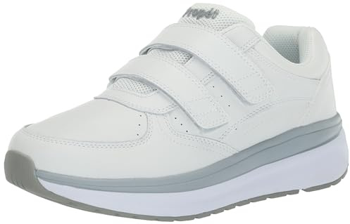 Propét Men's Ultima Strap Closure Supportive Leather Shoes White 10 X-Wide US